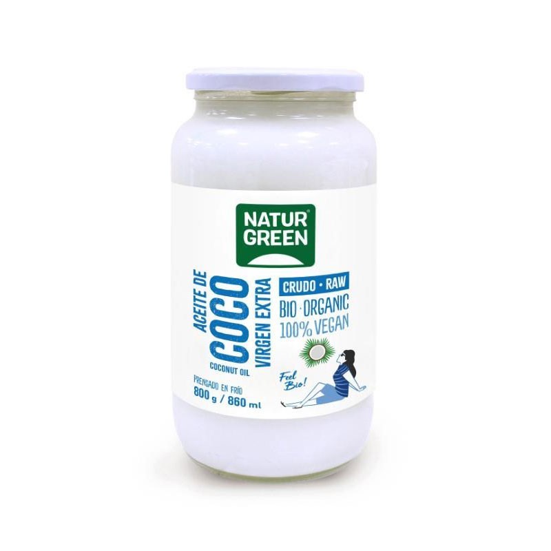 ceite de coco virgen extra bio 860ml Naturgreen 