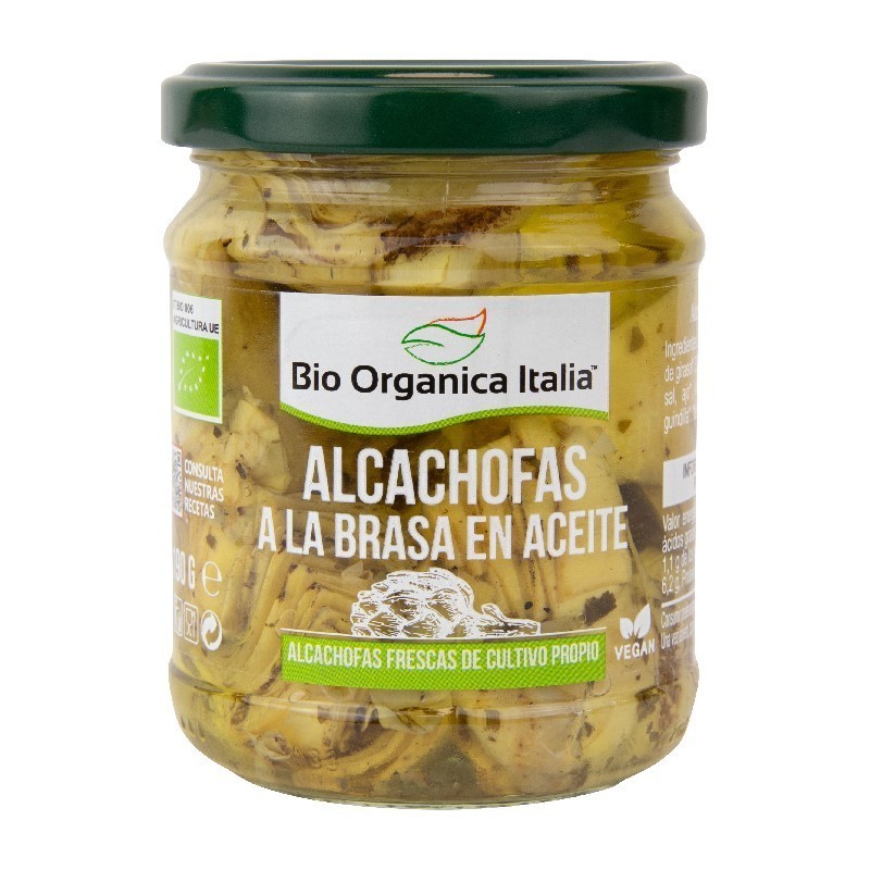 Alcachofas a la brasa en aceite Bio 190g