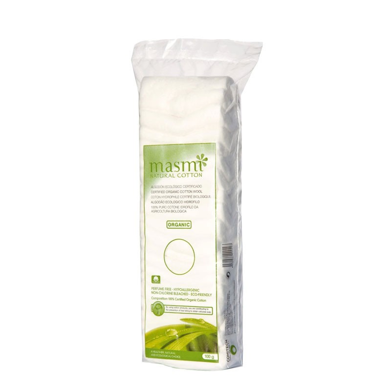 Algodon plegado en zigzag bio 100g Masmi 