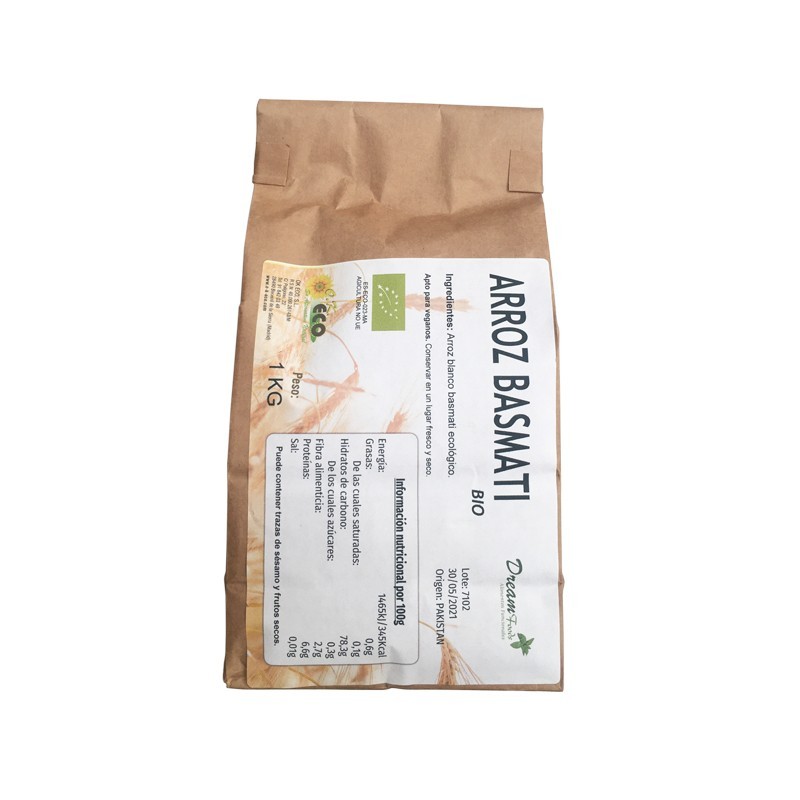 Arroz Basmati Blanco Bio 1kg Dream Foods