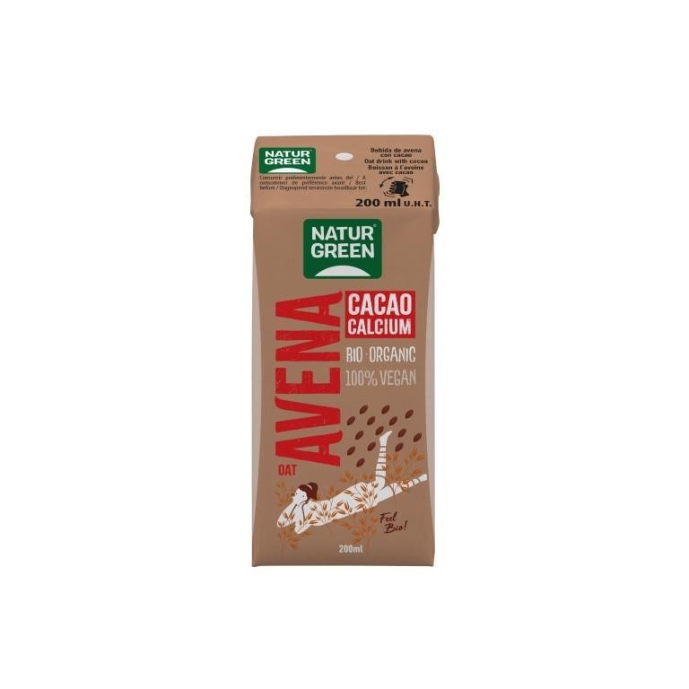 Bebida de avena con cacao y calcio bio 200ml Naturgreen