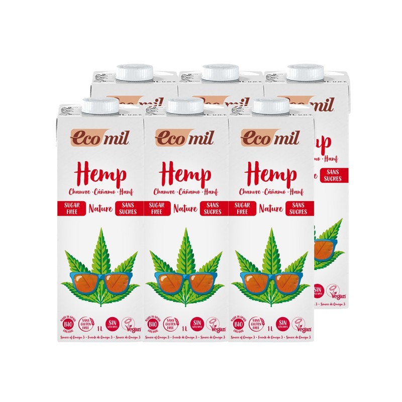 Bebida de cañamo (Hemp) nature bio 6x1L Ecomil