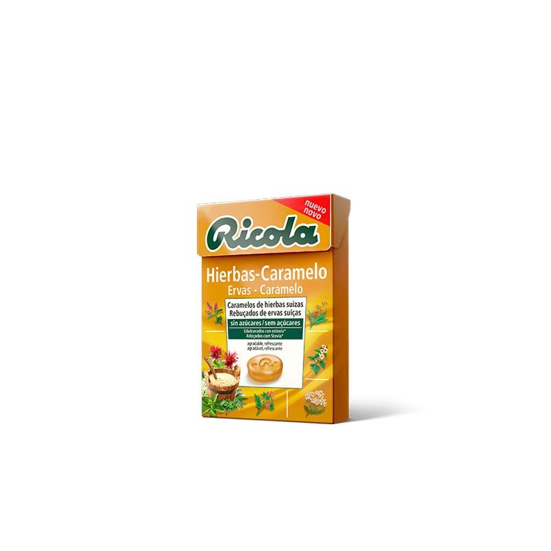 Caramelos de hierbas caramelo sin azucar 50 g Ricola