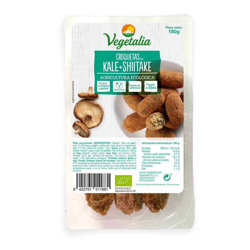 Croquetas de Kale y Shiitake Bio 180g Vegetalia