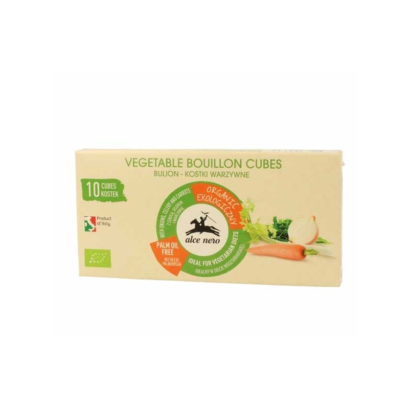 Cubitos de caldo vegetal bio 100 g Alce Nero