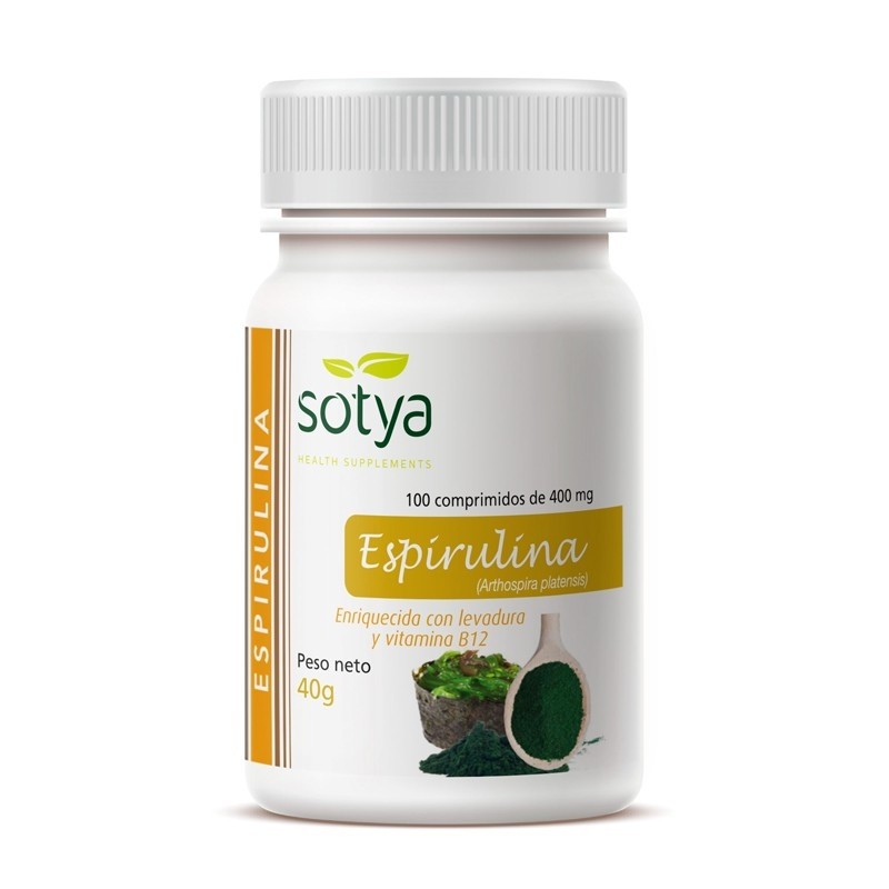 ESPIRULINA 100 COMPRIMIDOS 400 MG SOTYA