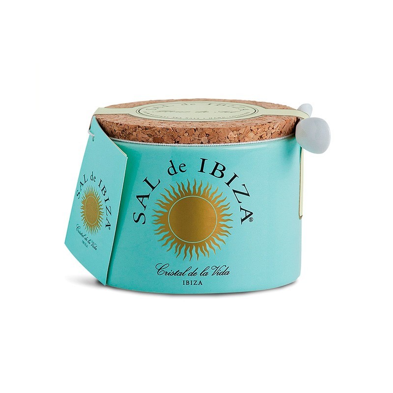 Flor de sal bote ceramica 150g Sal de Ibiza 