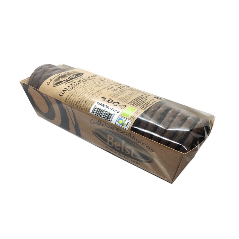 Galletas cacao chips de chocolate Bio 250g Belsi 