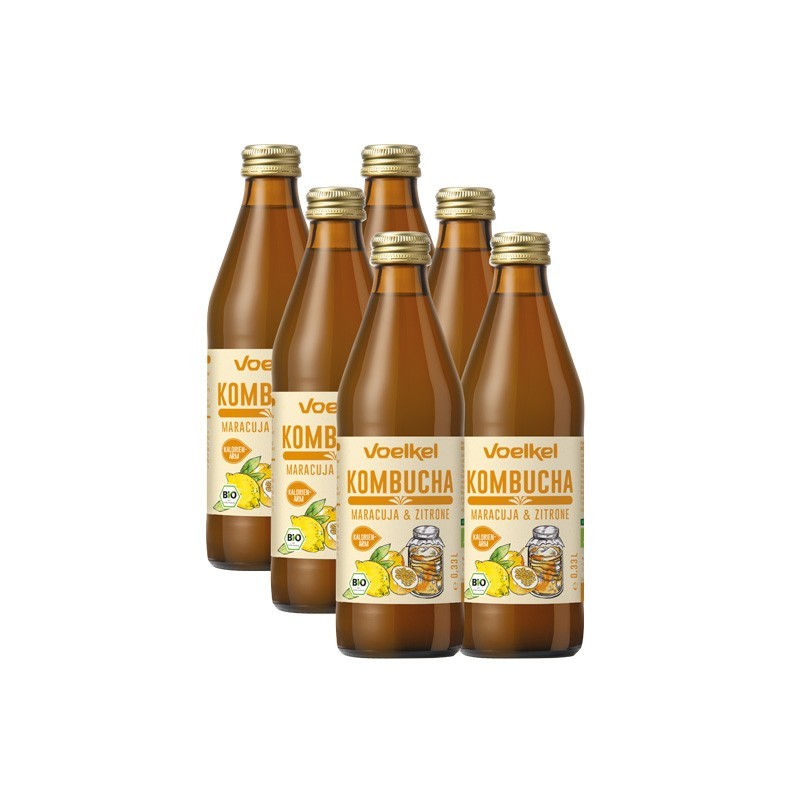 Kombucha maracuya y limon bio 6x330ml Voelkel 