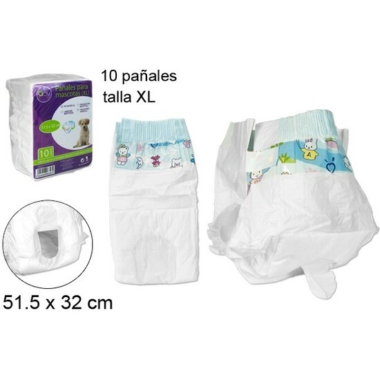 10 PAÑALES PARA MASCOTAS (XL)