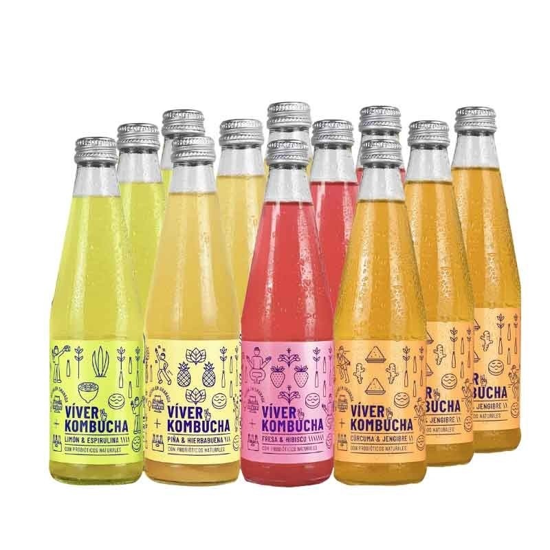 Pack surtido multisabor Kombucha 12x250ml Viver