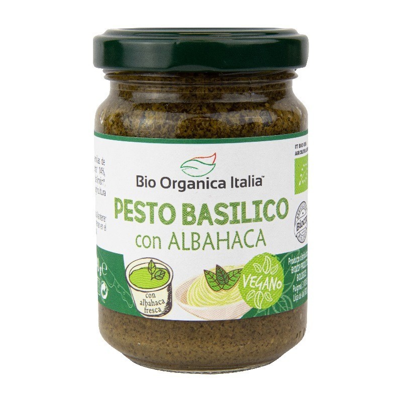 Pesto verde de albahaca vegano Bio