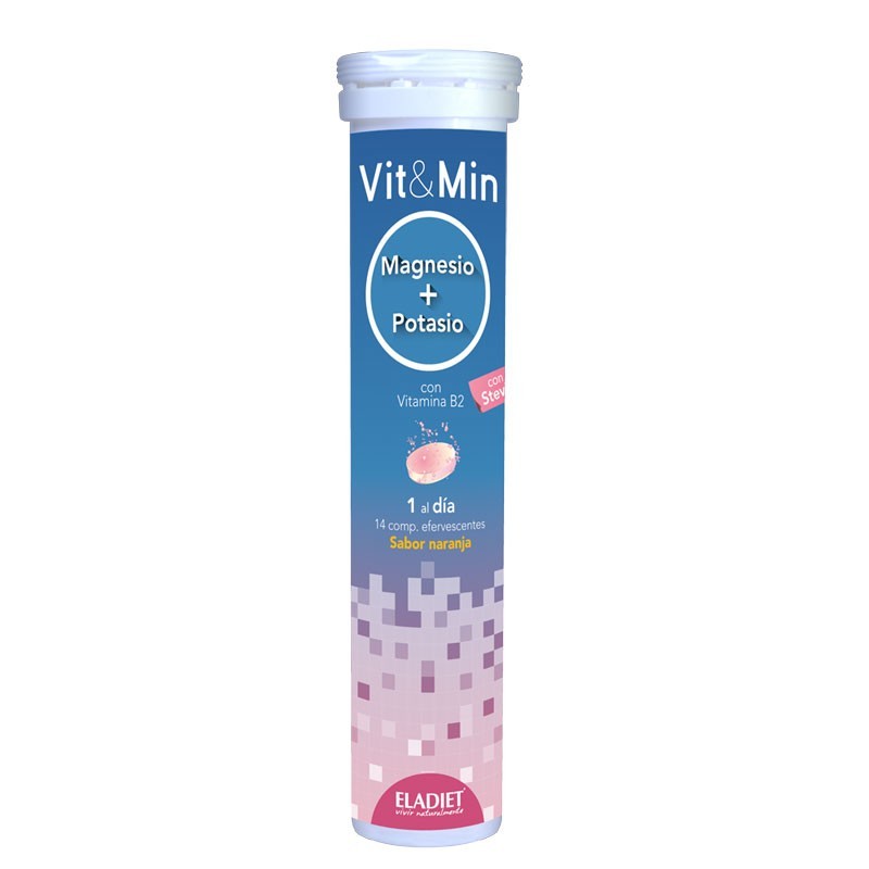 Vit&Min magnesio + potasio 1000mg 14 comprimidos efervescentes Eladiet