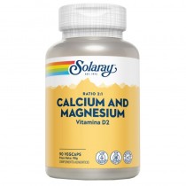Calcio y magnesio con vitamina D 90 vegcaps Solaray