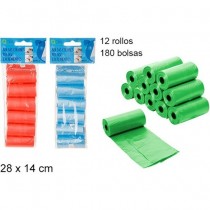 BOLSAS COLORES RECOGE EXCREMENTOS 180PCS