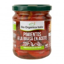 Pimientos a la brasa en aceite Bio 190g Organica Italia 